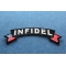 Infidel Small Flag Rocker Patch Infidel Patch diagonal view