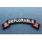 Deplorable Small Flag Rocker Patch Deplorable Patch diagonal view