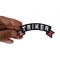 Triker Small Flag Rocker Patch Triker Patch, Biker Saying Patches shown on hand for size comparison