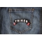 Triker Small Flag Rocker Patch Triker Patch shown on jeans