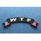 WTF Small Flag Rocker Patch WTF Patch diagonal view