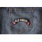 Old Skool Small Flag Rocker Patch Old Skool Patch shown on jeans