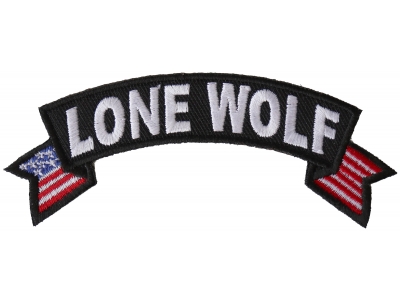 Lone Wolf Small Flag Rocker Patch