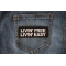 Livin Free Living Easy Iron on Morale Patch shown on jeans