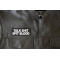 Talk Shit Spit Blood Patch - 4x1.5 inch - Embroidered Iron on Patch shown on leather vest