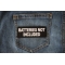 Batteries not Included Patch Batteries not Included Funny Iron on Patch shown on jeans