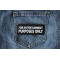 For Entertainment Purposes Only Patch For Entertainment Purposes Only Patch shown on jeans