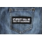 Stupidity will be Dealt with Accordingly Funny Iron on Patch shown on jeans