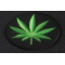 Cannabis Leaf Patch Cannabis Leaf Novelty Iron on Patch diagonal view