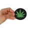 Cannabis Leaf Patch Cannabis Leaf Novelty Iron on Patch shown on hand for size comparison