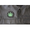 Cannabis Leaf Patch Cannabis Leaf Patch - 3x3 inch - Embroidered Iron on Patch shown on leather vest