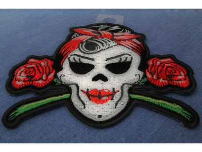Rockabilly Lady Skull Patch