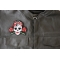 Rockabilly Lady Skull Patch Lady Skull and Roses Patch, Biker Skull Patches shown on leather vest