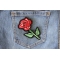 Red Rose Patch Red Rose Patch shown on jeans