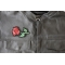 Red Rose Patch Red Rose Patch - 4.1x2.5 inch - Embroidered Iron on Patch shown on leather vest