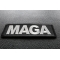 MAGA Black and White Patch MAGA Patch diagonal view