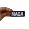 MAGA Black and White Patch MAGA Patch, Trump Patches shown on hand for size comparison
