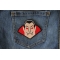 Whacky Dracula Vampire Patch Whacky Dracula Vampire Iron on Funny Iron on Patch shown on jeans