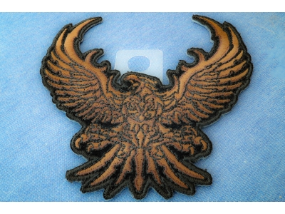 Brown Eagle Small Embroidered Iron on Patch
