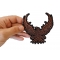 Brown Eagle Small Embroidered Iron on Patch Brown Eagle Patch, Iron on Patches shown on hand for size comparison