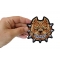 Pit Bull Spike Collar Iron on Patch Pit Bull Spike Collar Iron on Patch shown on hand for size comparison
