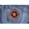 2nd Amendment Shall Not be Infringed Star Patch 2nd Amendment Iron on Patch shown on jeans