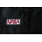 NASA Patch NASA Patch - 4x1.5 inch - Embroidered Iron on Patch shown on leather vest