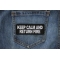 Keep Calm and Return Fire Patch Keep Calm and Return Fire Patch shown on jeans