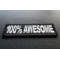 100% Awesome Patch 100% Awesome Funny Iron on Patch diagonal view