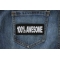 100% Awesome Patch 100% Awesome Funny Iron on Patch shown on jeans