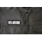 100% Awesome Patch 100% Awesome Patch - 4x1.5 inch - Embroidered Iron on Patch shown on leather vest