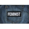 Feminist Patch shown on jeans