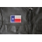 Reflective Texas Flag Patch Reflective Texas Flag Patch - 3x2 inch - Embroidered Iron on Patch shown on leather vest