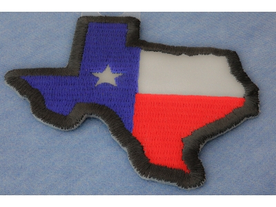 Reflective Texas Map Flag Patch