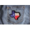 Reflective Texas Map Flag Patch Reflective Texas Map Flag Patch shown on jeans