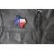Reflective Texas Map Flag Patch Reflective Texas Map Flag Patch - 3x2 inch - Embroidered Iron on Patch shown on leather vest