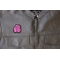 Pink Rose Patch Pink Rose Patch - 2x2.25 inch - Embroidered Iron on Patch shown on leather vest