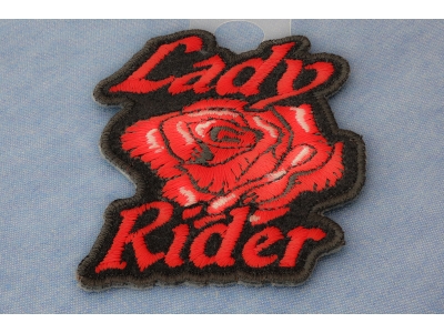 Lady Rider Red Rose Patch