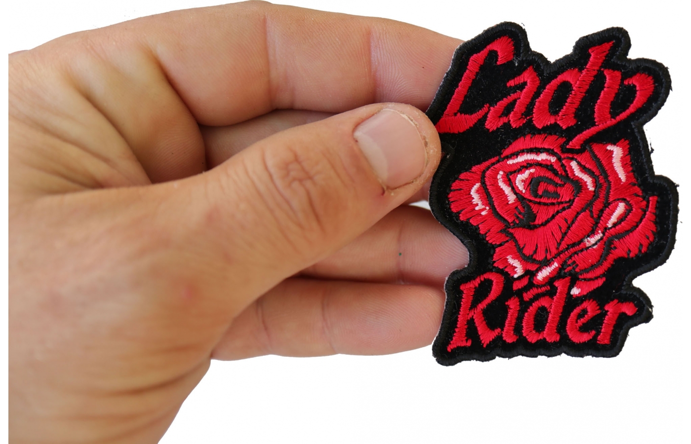 Lady Rider Red Rose Patch by Ivamis Patches