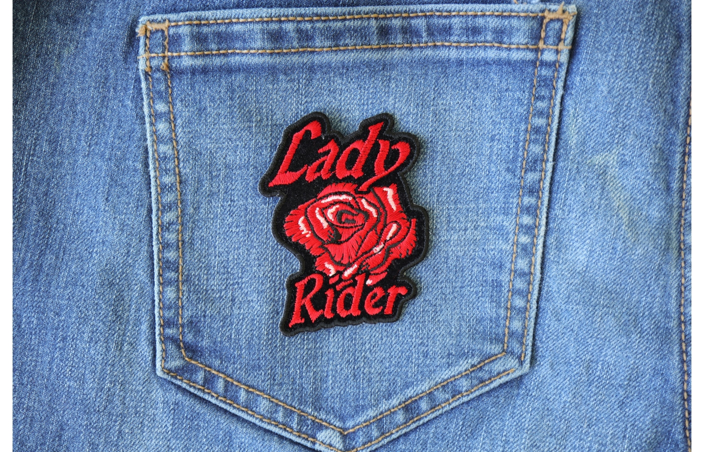 Lady Rider Red Rose Patch by Ivamis Patches