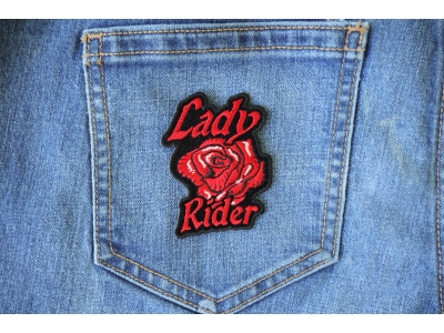 Lady Rider Red Rose Patch