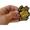 Lady Rider Yellow Rose Patch Lady Rider Yellow Rose Iron on Patch for Lady Bikers shown on hand for size comparison