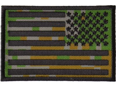 American Flag Reversed Camo Patch