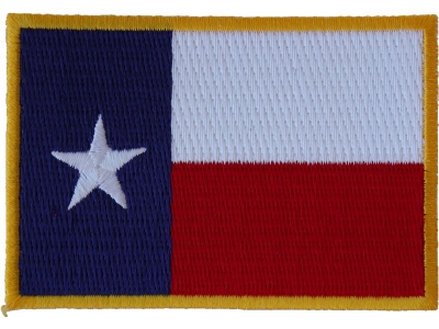 Gold Border Texas Flag Patch