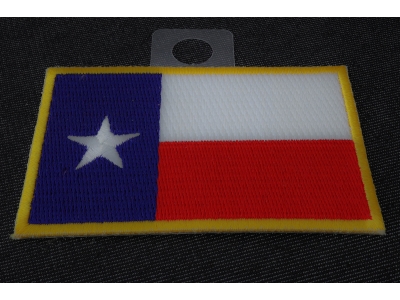 Gold Border Texas Flag Patch