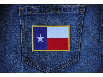 Gold Border Texas Flag Patch