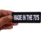 Made in the 70s Patch Made in the 70s Novelty Iron on Patch shown on hand for size comparison