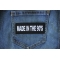 Made in the 90s Novelty Iron on Patch shown on jeans