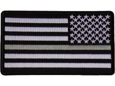 Reversed Silver Line Corrections Officer American Flag Patch