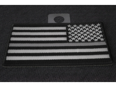 Reversed Silver Line Corrections Officer American Flag Patch